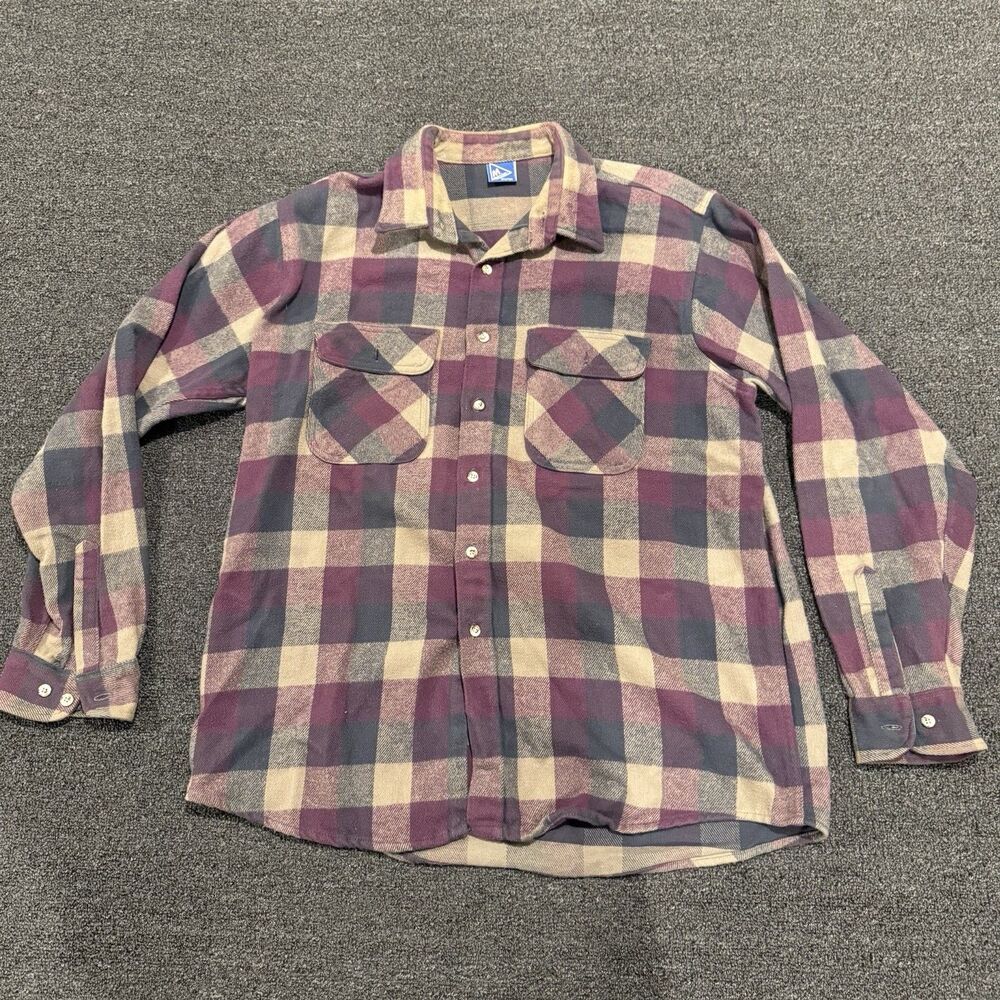Vintage Mighty Mac Tallman Flannel Shirt Mens XL Multicolor